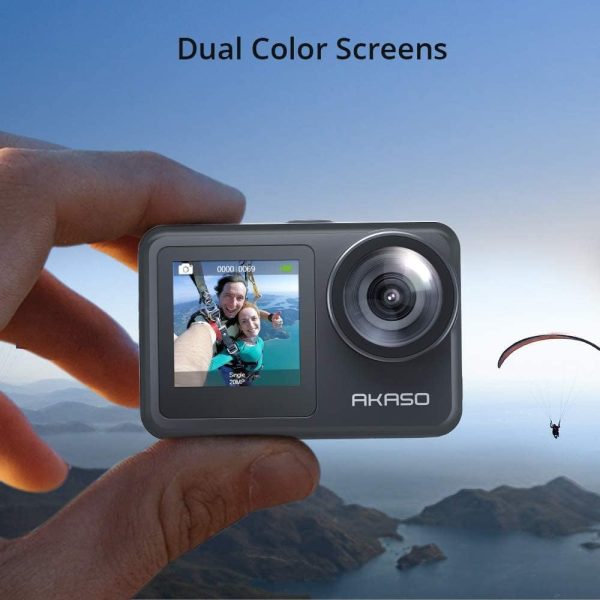 AKASO Brave 7 LE 4K30FPS 20MP WiFi Action Camera with Touch Screen EIS 2.0 Zoom Remote Control 131ft Waterproof Underwater Camera with Waterproof Floating Hand Grip and Carrying Case Bundle - Image 4