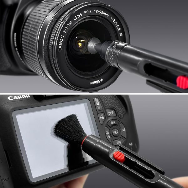 Camera Lens Cleaning Kit, 10-in-1 Camera Cleaning Kit, Camera Lens Cleaner and Camera Accessories, Includes Lens Cleaning Kit/Lens Cleaner/Lens Cleaning Pen/Soft Brush - Image 2