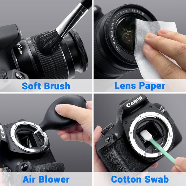 Camera Lens Cleaning Kit, 10-in-1 Camera Cleaning Kit, Camera Lens Cleaner and Camera Accessories, Includes Lens Cleaning Kit/Lens Cleaner/Lens Cleaning Pen/Soft Brush - Image 4