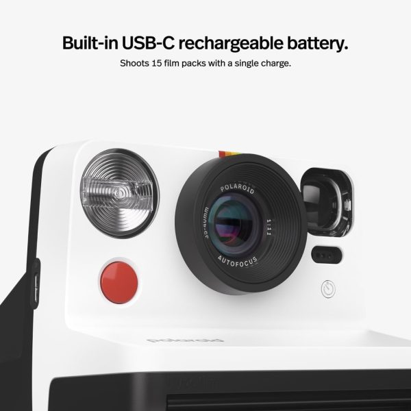 Now 2nd Generation I-Type Instant Film Camera - Black & White (9072) - Image 8