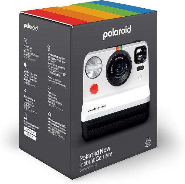Now 2nd Generation I-Type Instant Film Camera - Black & White (9072) - Image 10